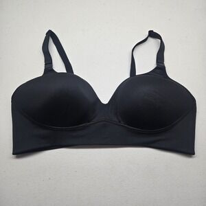 Warners Women Bra 38C Black All You Need T Shirt Wireless Strap Comfort